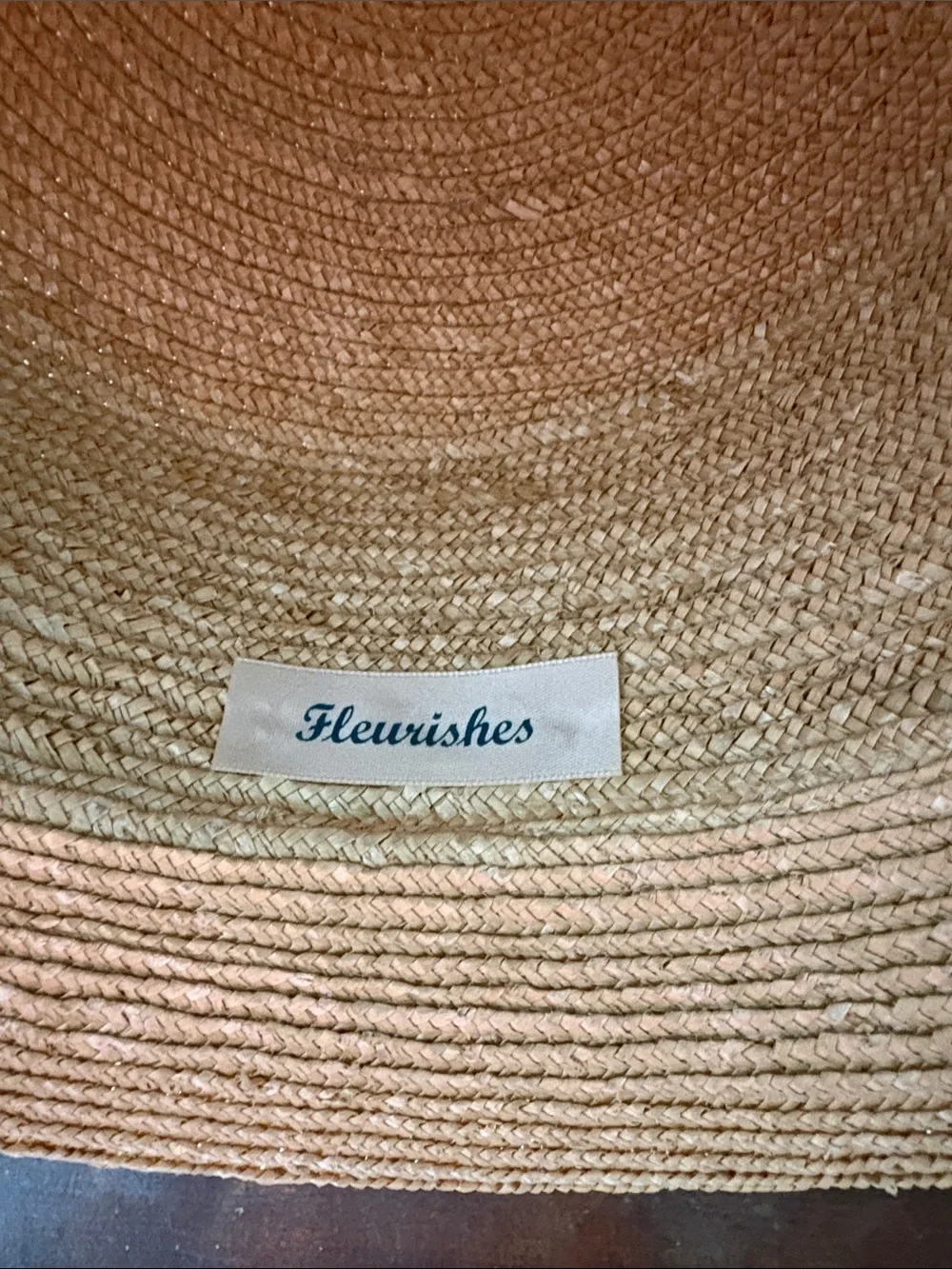 Fleurish Straw Boater Hat with Cream and Blush Floral Accents